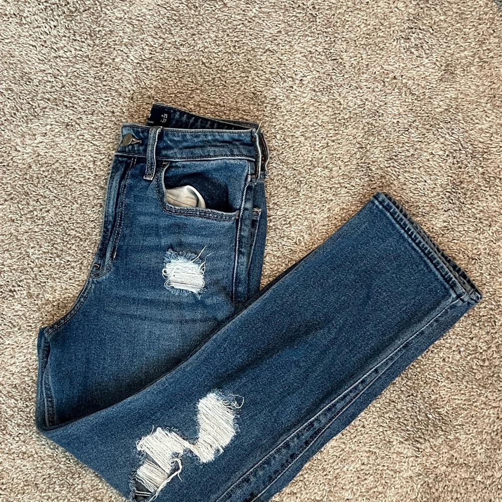 Hollister Women's High Rise Jeans - Dark Blue